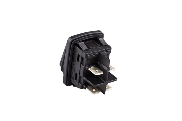 30*22mm Black Body 2NO w/o Illumination with Terminal (0-I) Marked Black A54 Series Rocker Switch